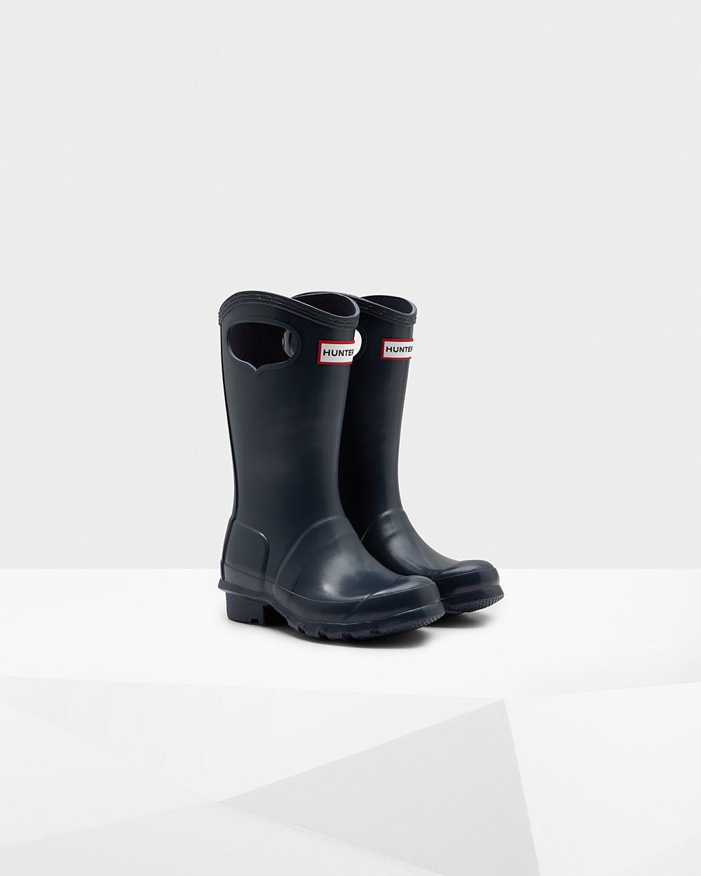 Kids Hunter Original Grab Handle | Rain Boots Navy | NZ-94658-KOAT